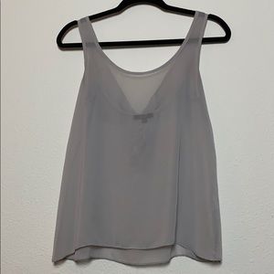 Grey sheer tank top
